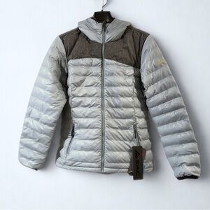 NWT SYNC Performance Stretch Hooded Puffy Ski Coat | Smoke Blue | L